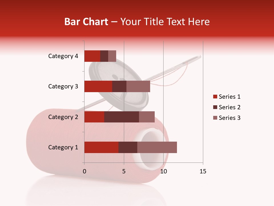 Red Needlecraft Hobby PowerPoint Template