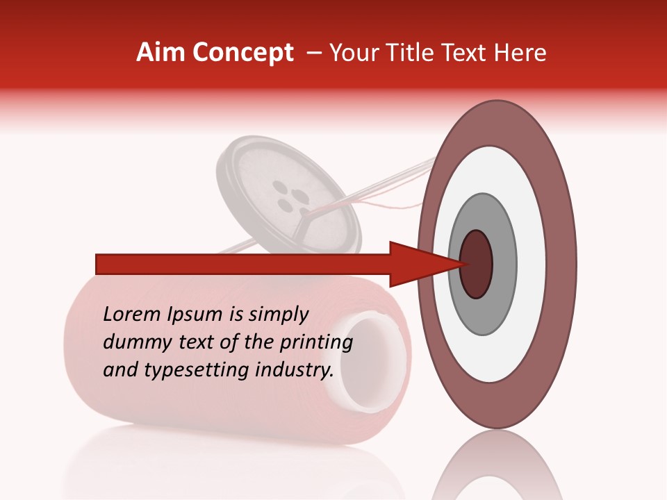 Red Needlecraft Hobby PowerPoint Template