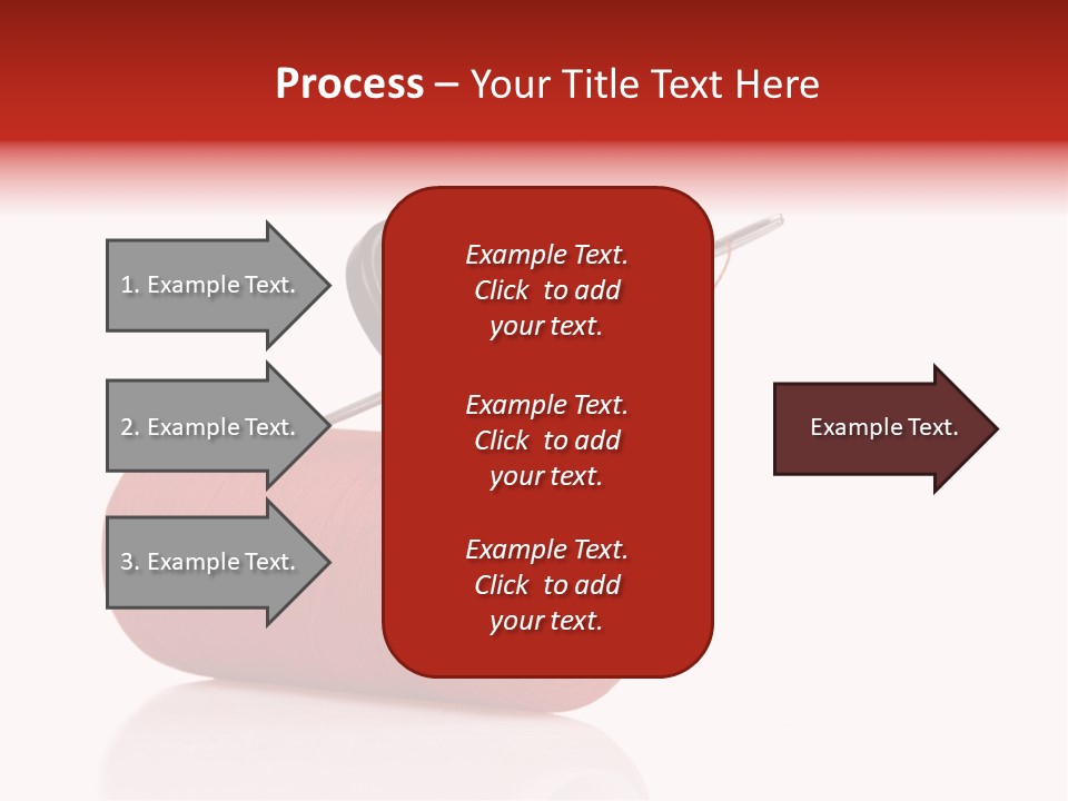 Red Needlecraft Hobby PowerPoint Template