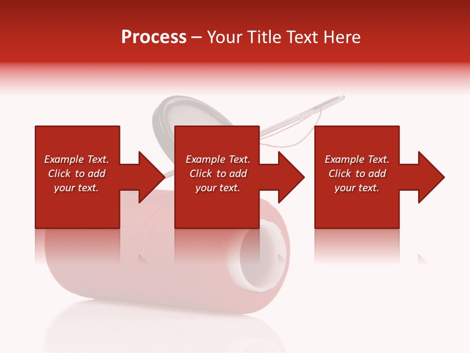 Red Needlecraft Hobby PowerPoint Template