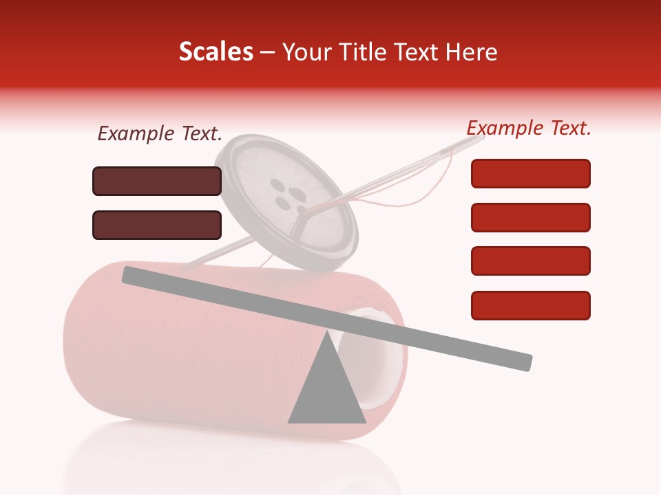 Red Needlecraft Hobby PowerPoint Template
