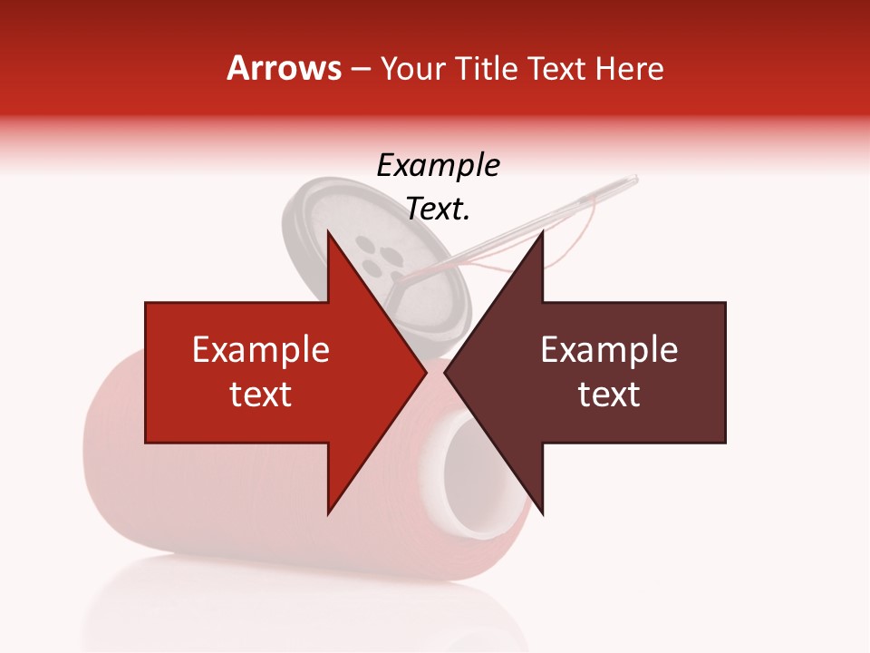 Red Needlecraft Hobby PowerPoint Template