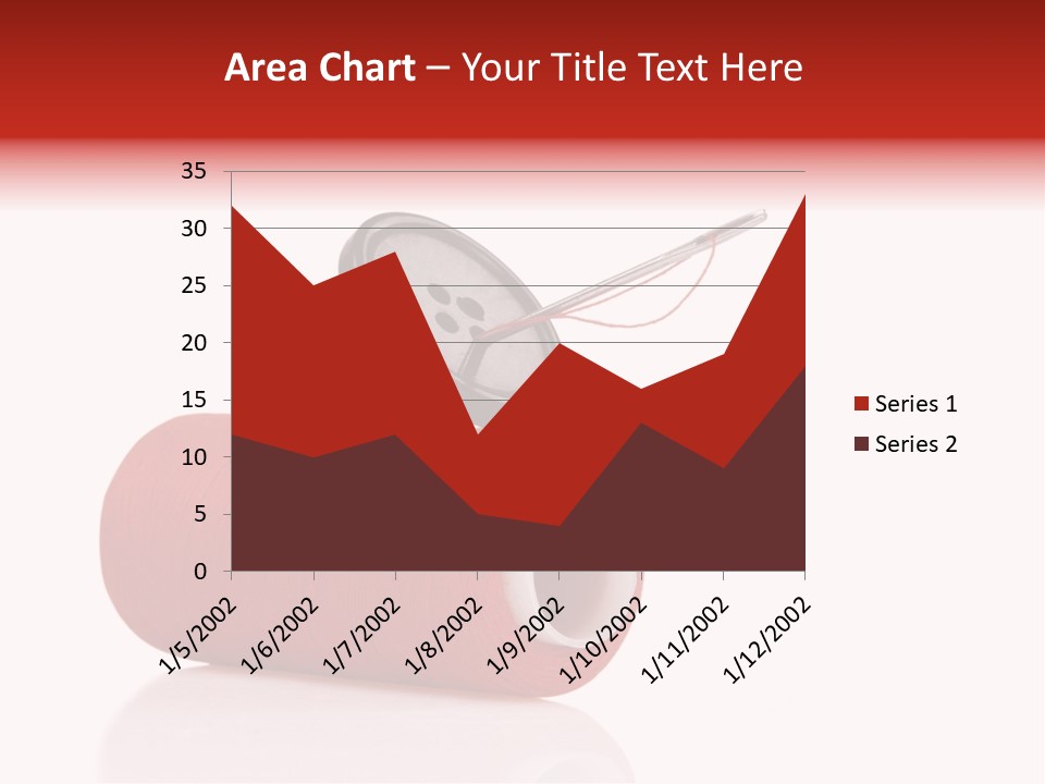 Red Needlecraft Hobby PowerPoint Template