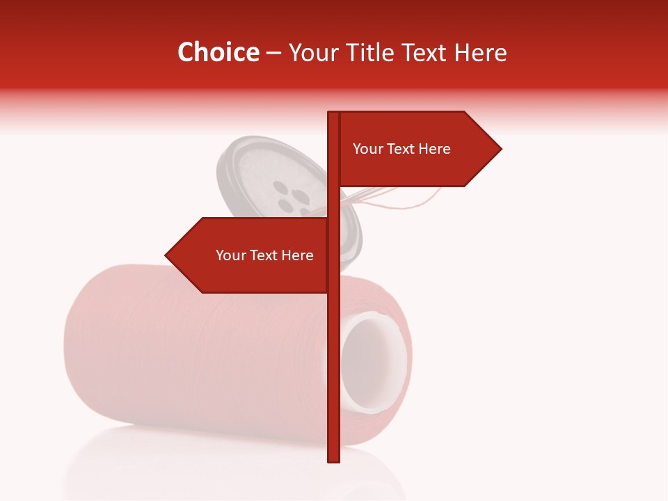Red Needlecraft Hobby PowerPoint Template