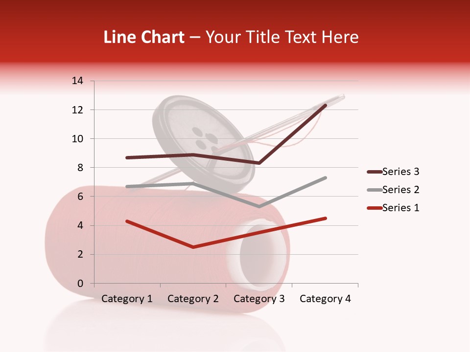 Red Needlecraft Hobby PowerPoint Template