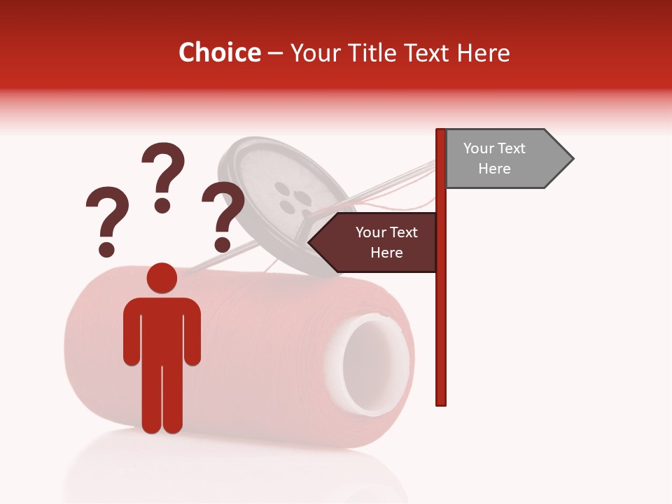 Red Needlecraft Hobby PowerPoint Template