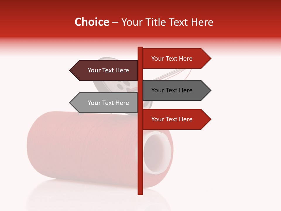 Red Needlecraft Hobby PowerPoint Template