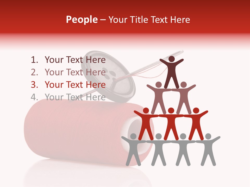 Red Needlecraft Hobby PowerPoint Template