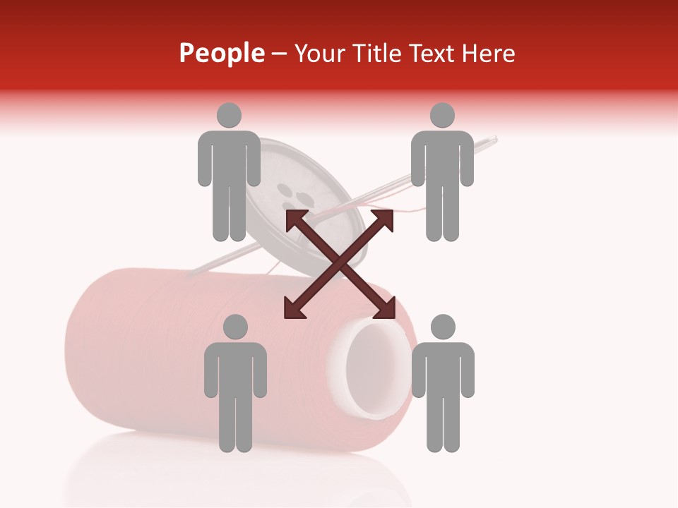 Red Needlecraft Hobby PowerPoint Template