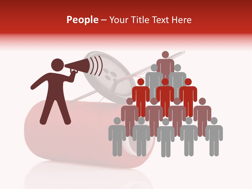 Red Needlecraft Hobby PowerPoint Template