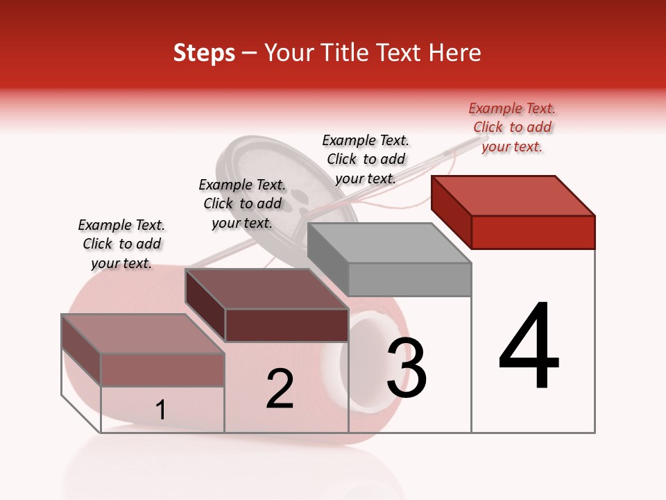 Red Needlecraft Hobby PowerPoint Template