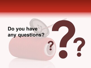 Red Needlecraft Hobby PowerPoint Template