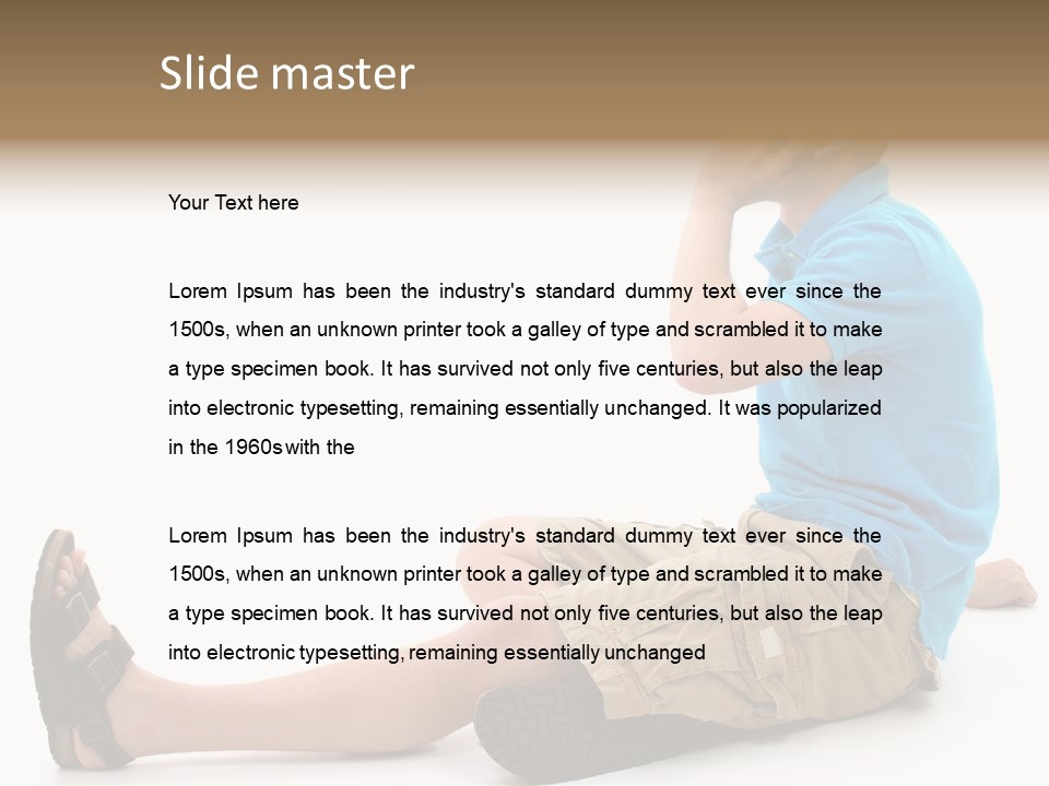 Boy Teen Cell PowerPoint Template