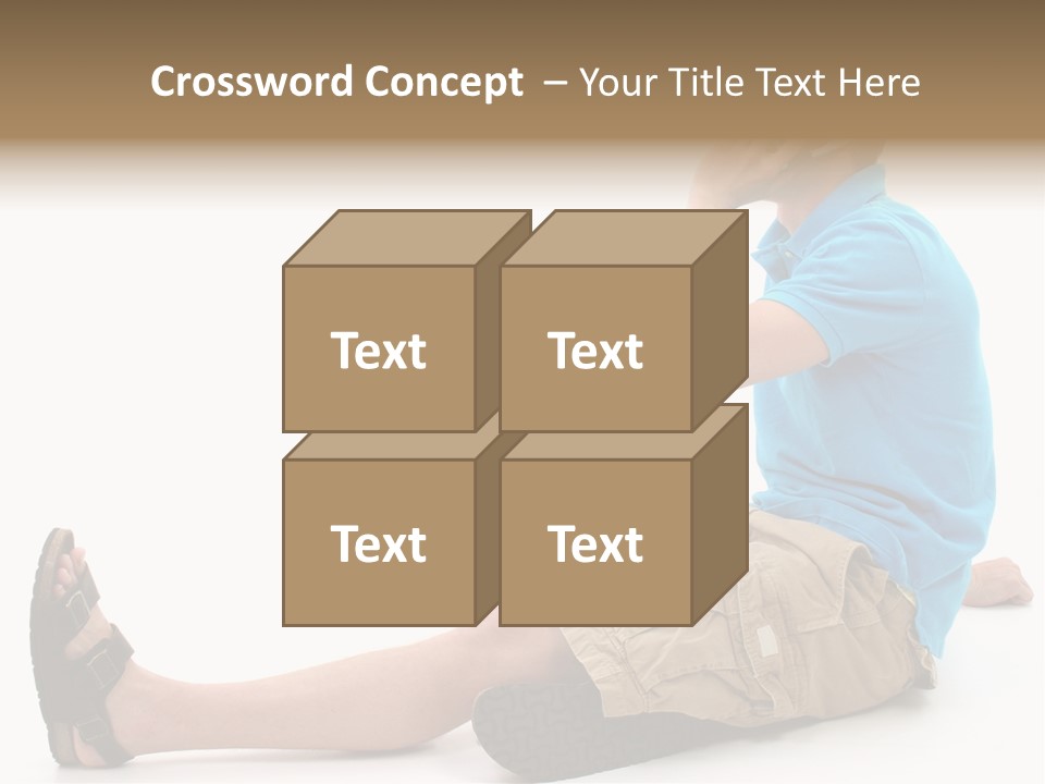 Boy Teen Cell PowerPoint Template