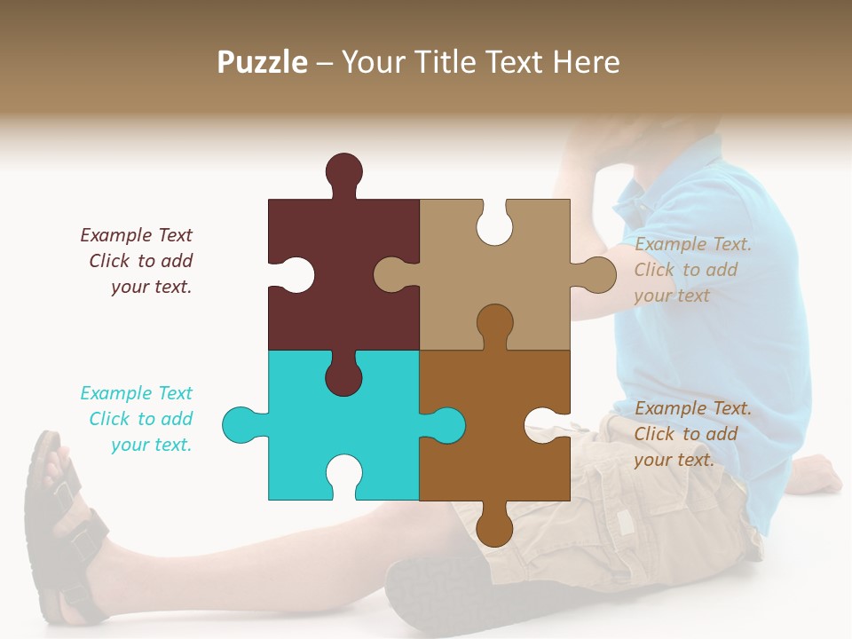 Boy Teen Cell PowerPoint Template