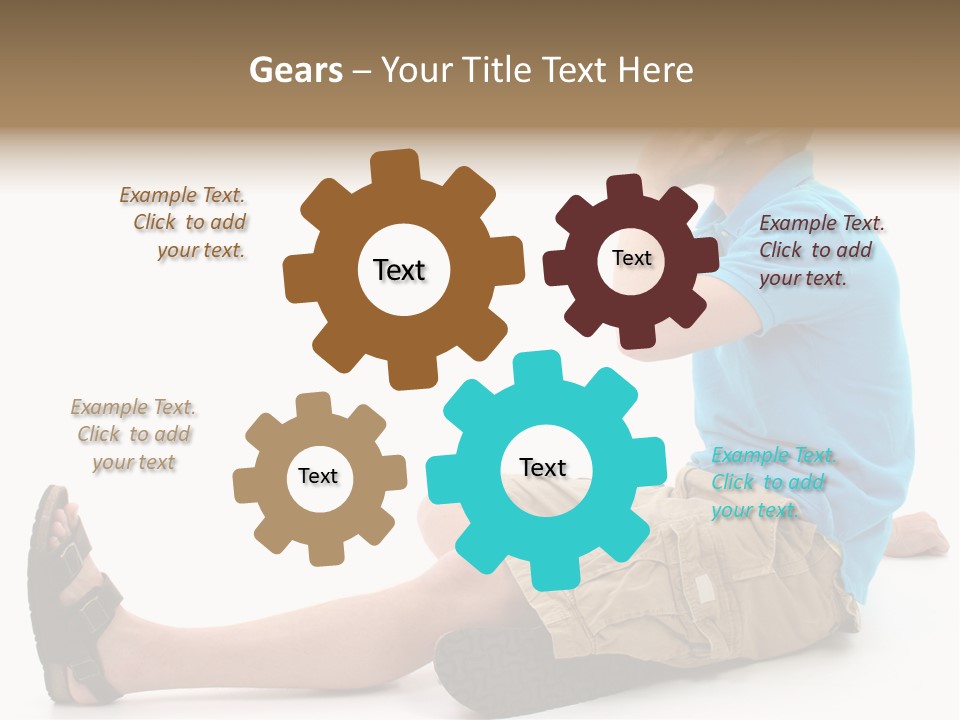 Boy Teen Cell PowerPoint Template