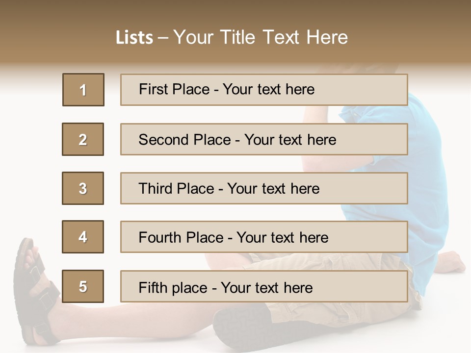 Boy Teen Cell PowerPoint Template