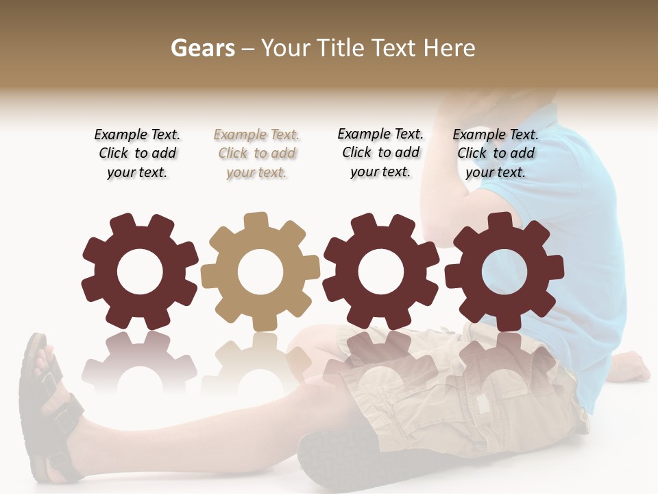 Boy Teen Cell PowerPoint Template