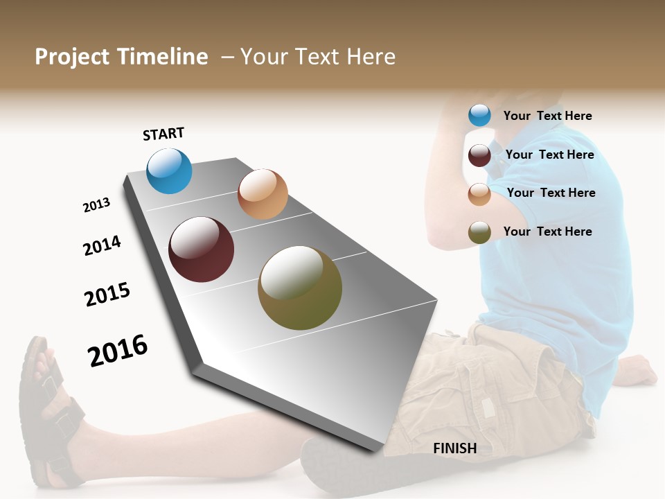 Boy Teen Cell PowerPoint Template