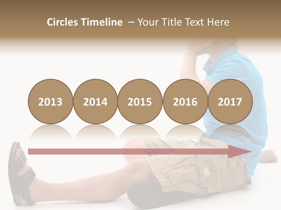 Boy Teen Cell PowerPoint Template