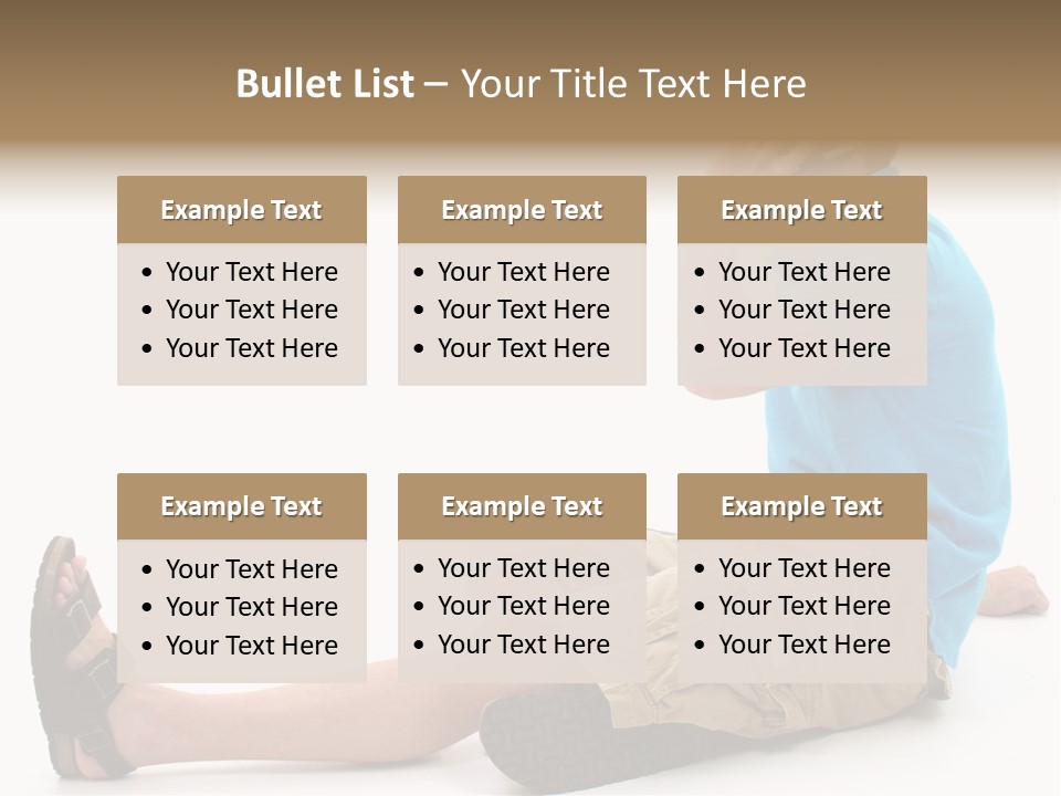 Boy Teen Cell PowerPoint Template