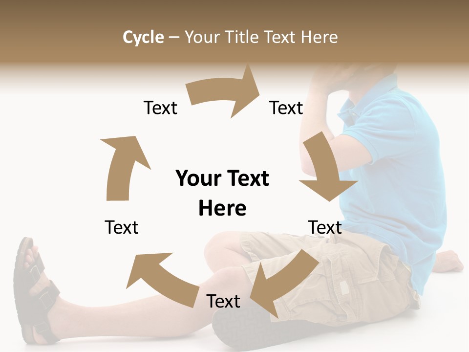 Boy Teen Cell PowerPoint Template