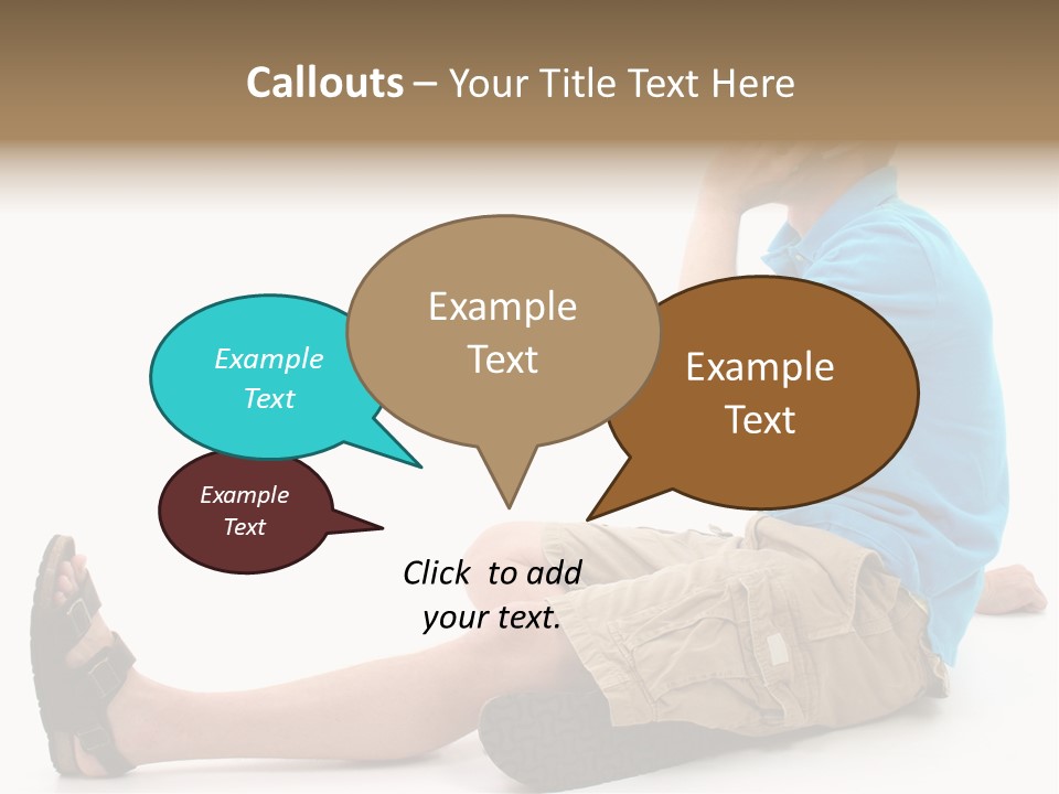 Boy Teen Cell PowerPoint Template