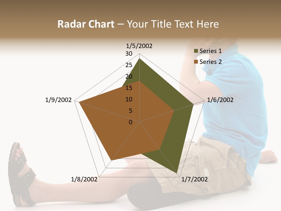Boy Teen Cell PowerPoint Template