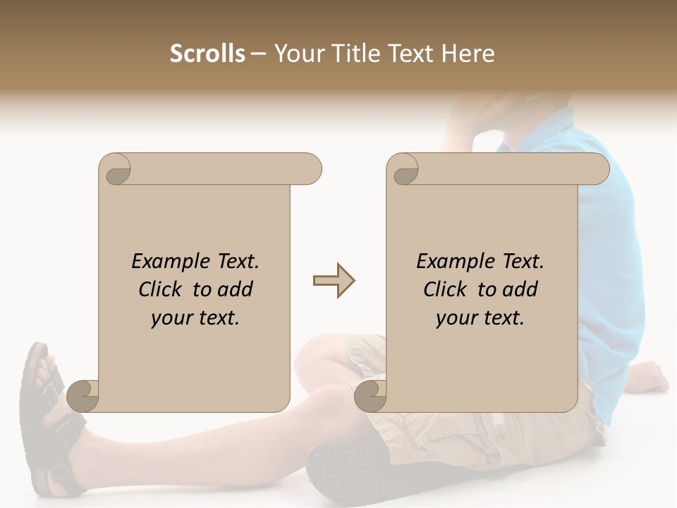 Boy Teen Cell PowerPoint Template