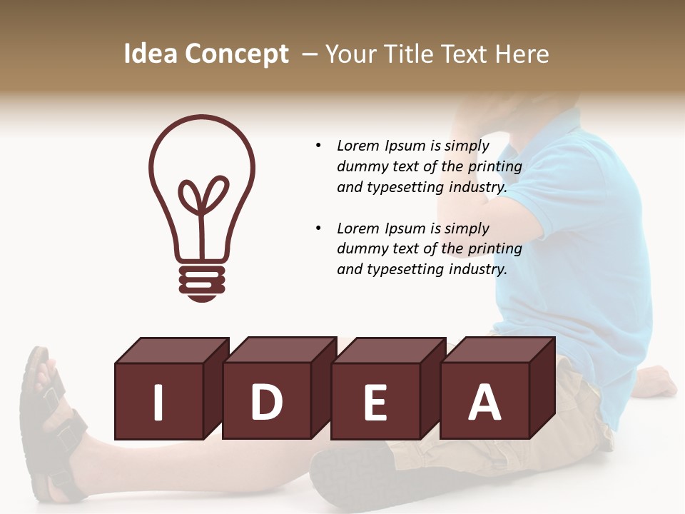Boy Teen Cell PowerPoint Template