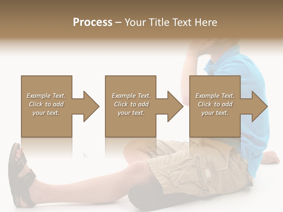 Boy Teen Cell PowerPoint Template