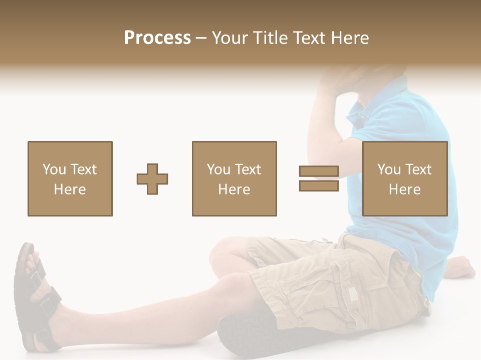 Boy Teen Cell PowerPoint Template