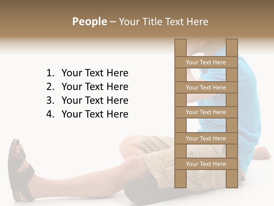 Boy Teen Cell PowerPoint Template