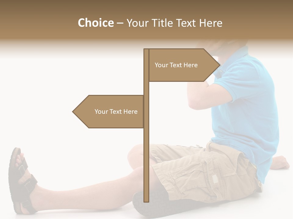 Boy Teen Cell PowerPoint Template