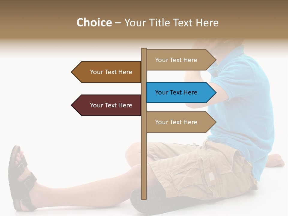 Boy Teen Cell PowerPoint Template