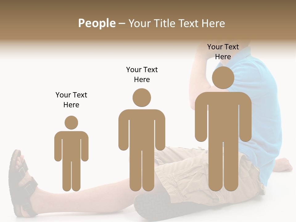 Boy Teen Cell PowerPoint Template