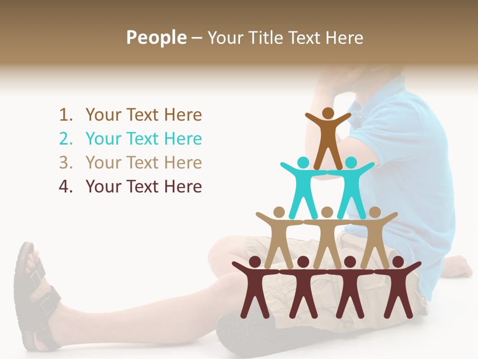 Boy Teen Cell PowerPoint Template