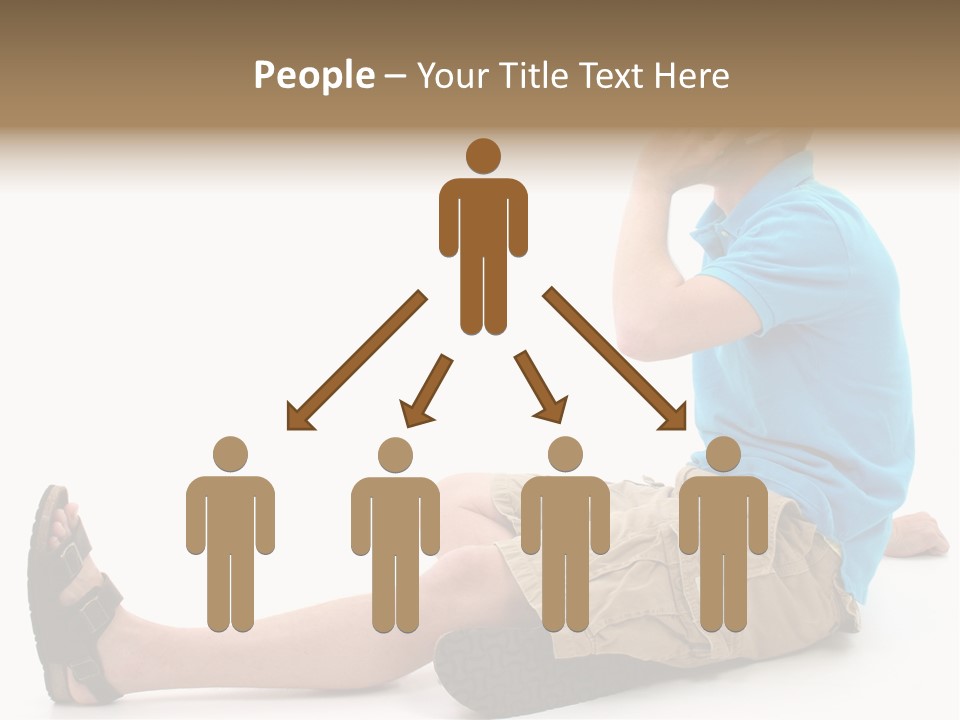 Boy Teen Cell PowerPoint Template