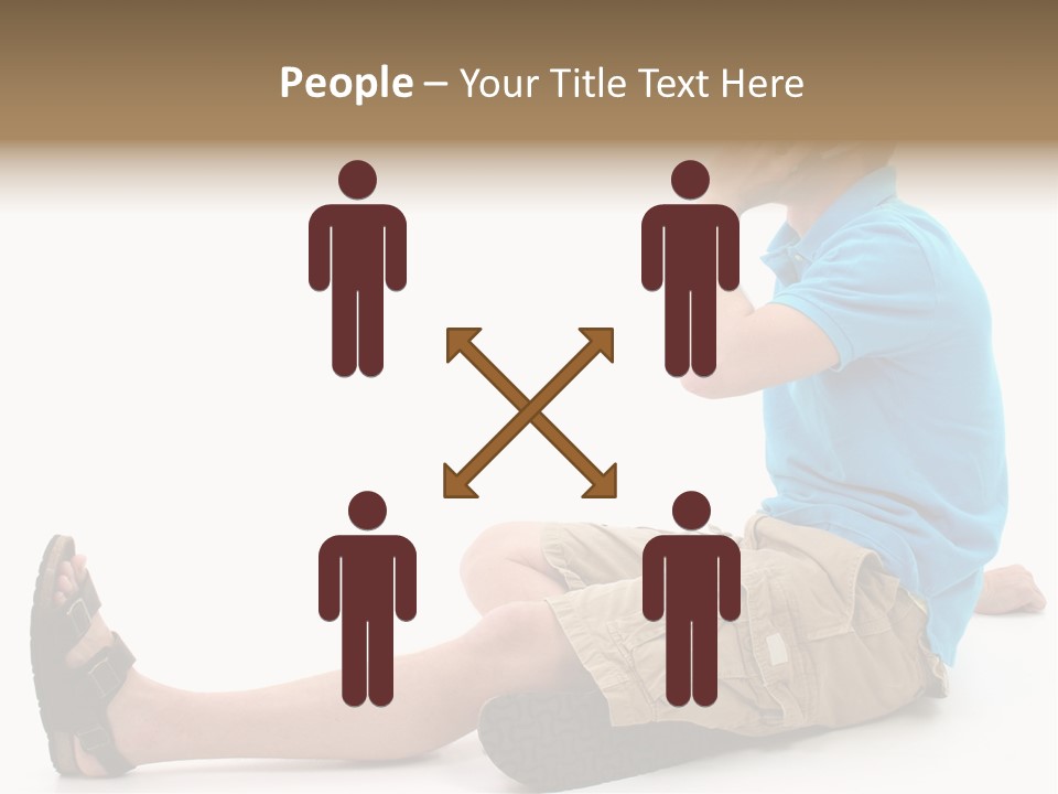 Boy Teen Cell PowerPoint Template