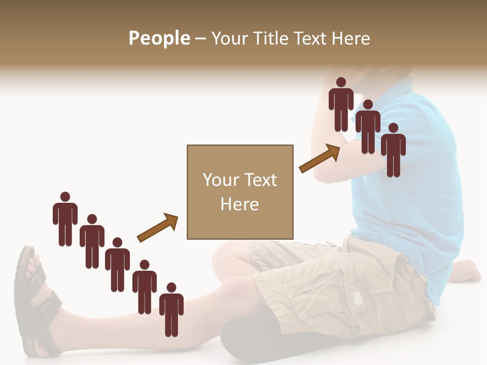 Boy Teen Cell PowerPoint Template