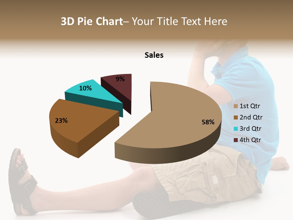 Boy Teen Cell PowerPoint Template