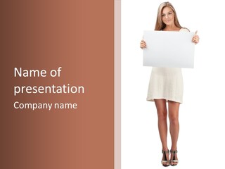 Whiteboard Placard Isolated PowerPoint Template