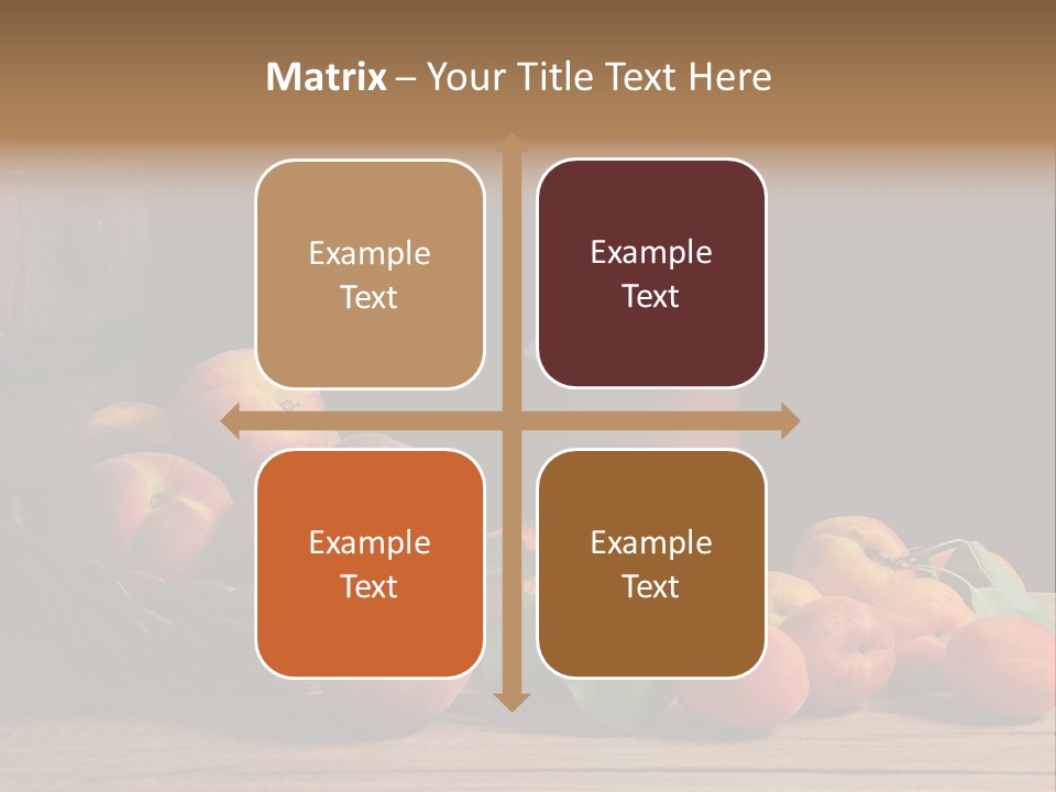 Peaches Fruit Barrel PowerPoint Template
