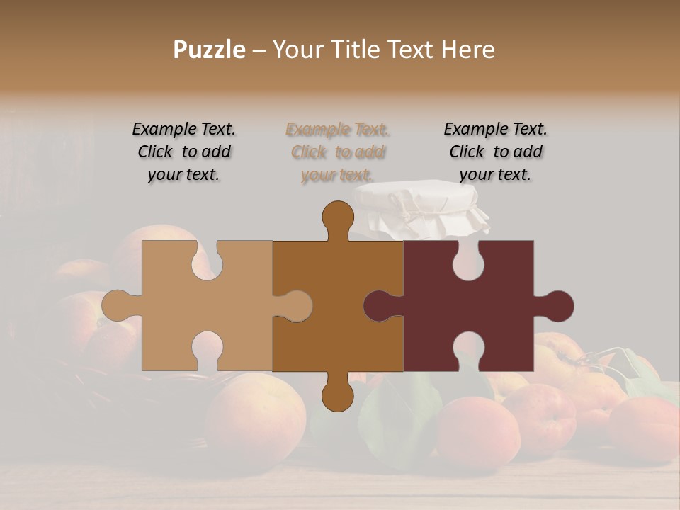 Peaches Fruit Barrel PowerPoint Template