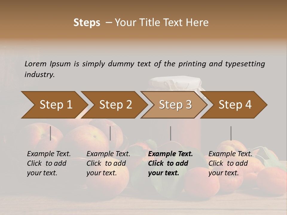 Peaches Fruit Barrel PowerPoint Template