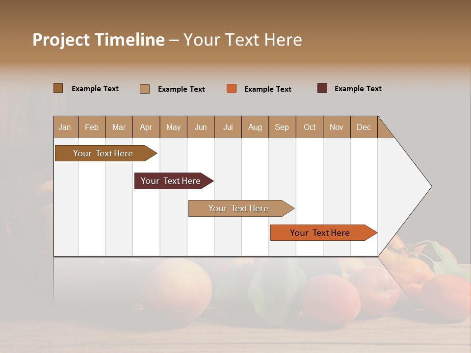 Peaches Fruit Barrel PowerPoint Template