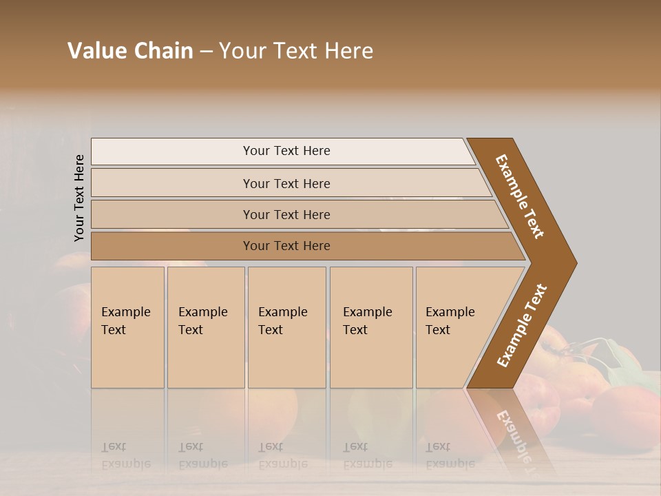 Peaches Fruit Barrel PowerPoint Template