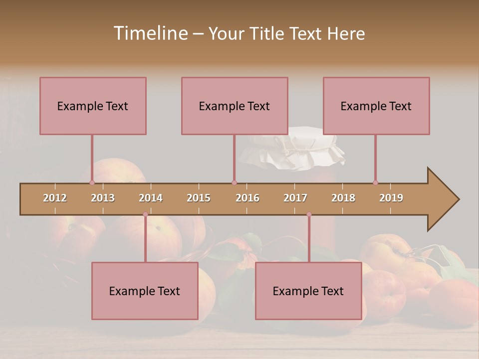 Peaches Fruit Barrel PowerPoint Template
