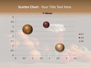 Peaches Fruit Barrel PowerPoint Template