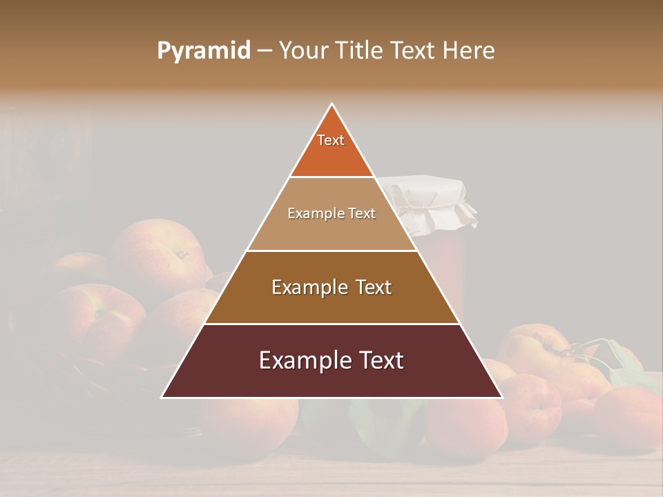 Peaches Fruit Barrel PowerPoint Template